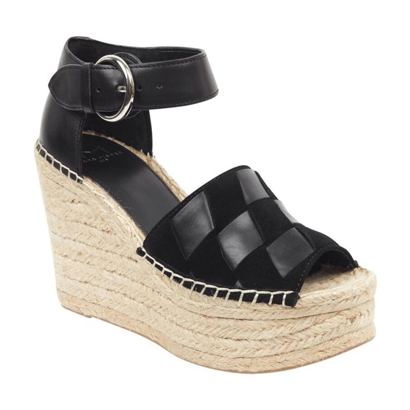 Adalla Platform Espadrille Wedge Sandal Black 10 - Picture 11 of 16
